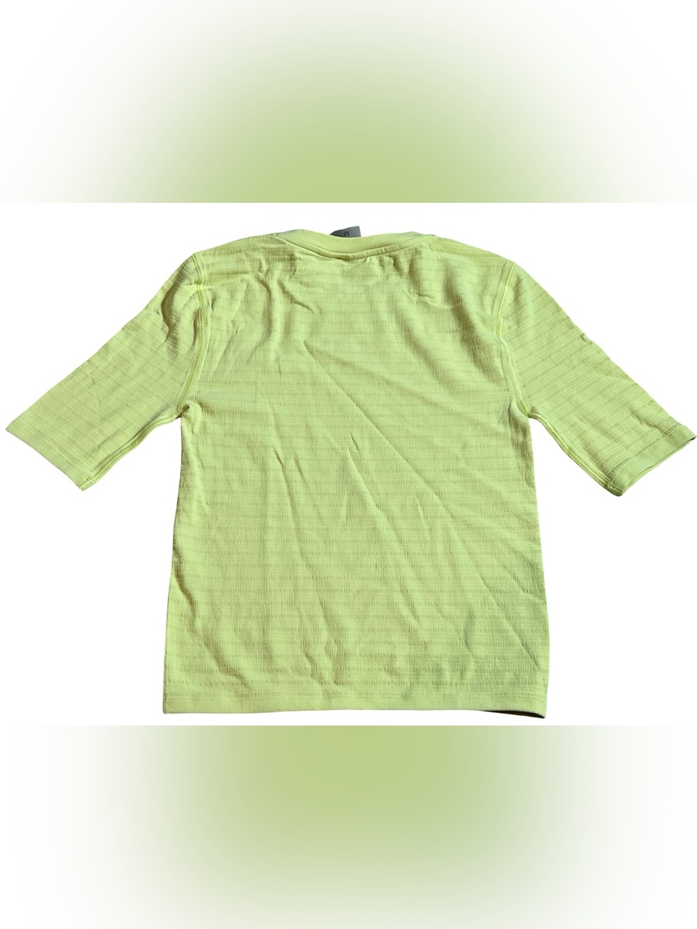 Calia women’s Seamless Crop Tee Fresh Hay Yellow size Medium breathable wicking - Picture 3 of 10